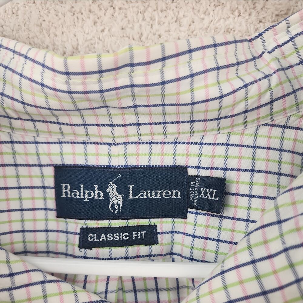 Ralph Lauren, Short Sleeve, Classic Fit, XXL, Multi Color, Logo Green - Picture 2 of 7